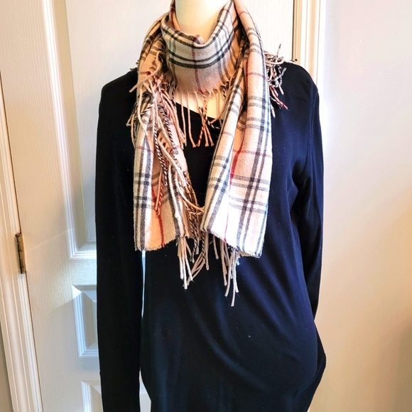 VFRASS CASHMINK  Unisex Blk,White, Red,Beige Fringed Scarf - Picture 3 of 6